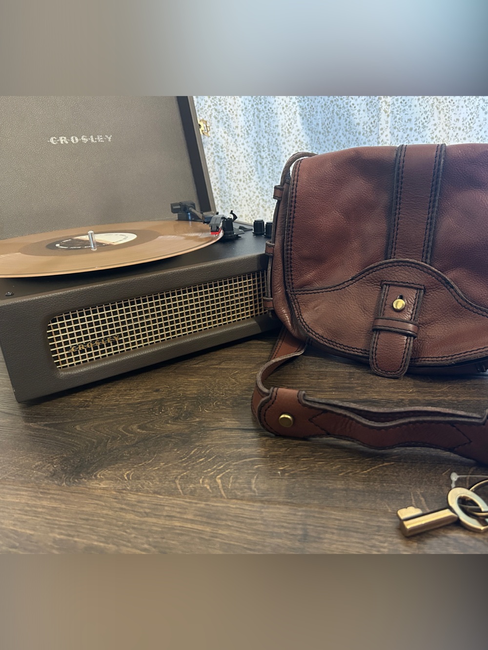 Fossil Brown Leather Crossbody Bag